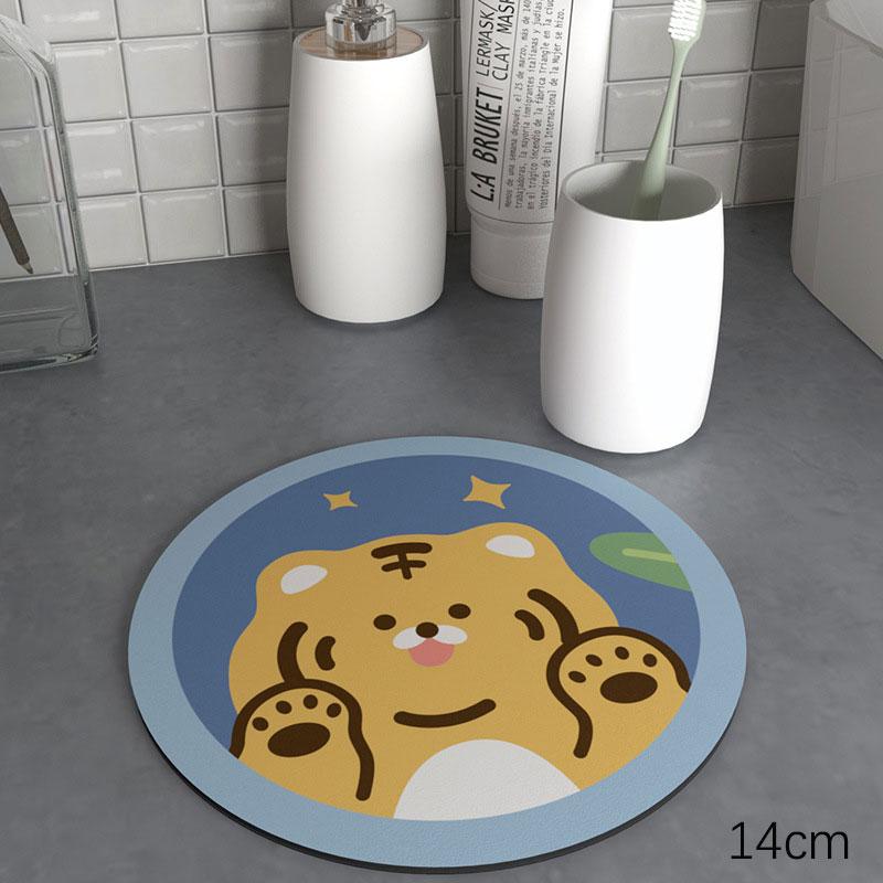 Cartoon Water-absorbing Coaster Heat-resisting Non-slip Drink Coffee Cup Pad Skid Insulation Pot Bowl Mat Kitchen Tableware Set