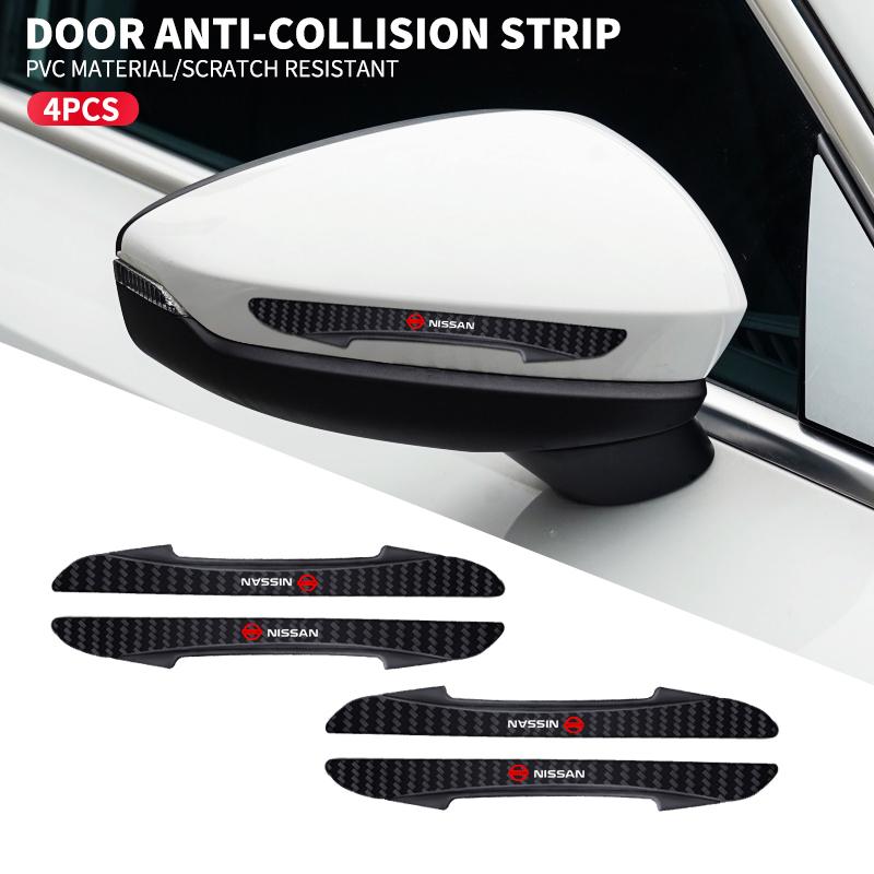 4PCS Bumper Anti-collision Strip Car Door Scratch Protector Stickers For Nissan Qashqai X J10 J11 Trail Juke Teana Pulsar Altima