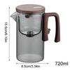 Glass Tea Pot Kettle Infuser 520ML/720ML Teapot Water Separation Inner Magnet One Click Magnetic Switchs Tea Filtration Cup Set