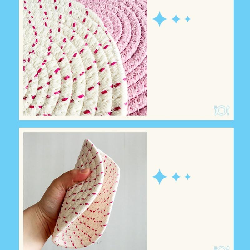 3Pcs Kitchen Table Mats Heatproof Colorful Dish Pad With Nonslip Base For Home Dining Protections Use