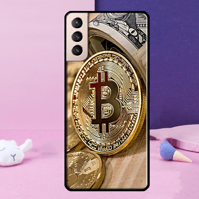 Bitcoin BTC Case For Samsung Galaxy S23 S22 Ultra S21 S20 FE Note 10 20 Ultra S8 S9 S10 Plus Cover