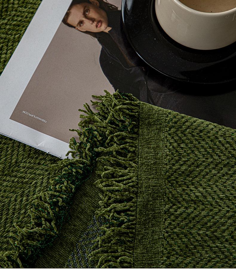 Chenille Herringbone Non-slip Sofa Throw - Universal Warm Cushion Cover 2025