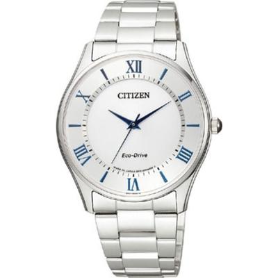BJ6480-51B ( Armbanduhr CITIZEN COLLECTION Eco-Drive Paarmodell Herren Weiß) Runde Uhr Silber