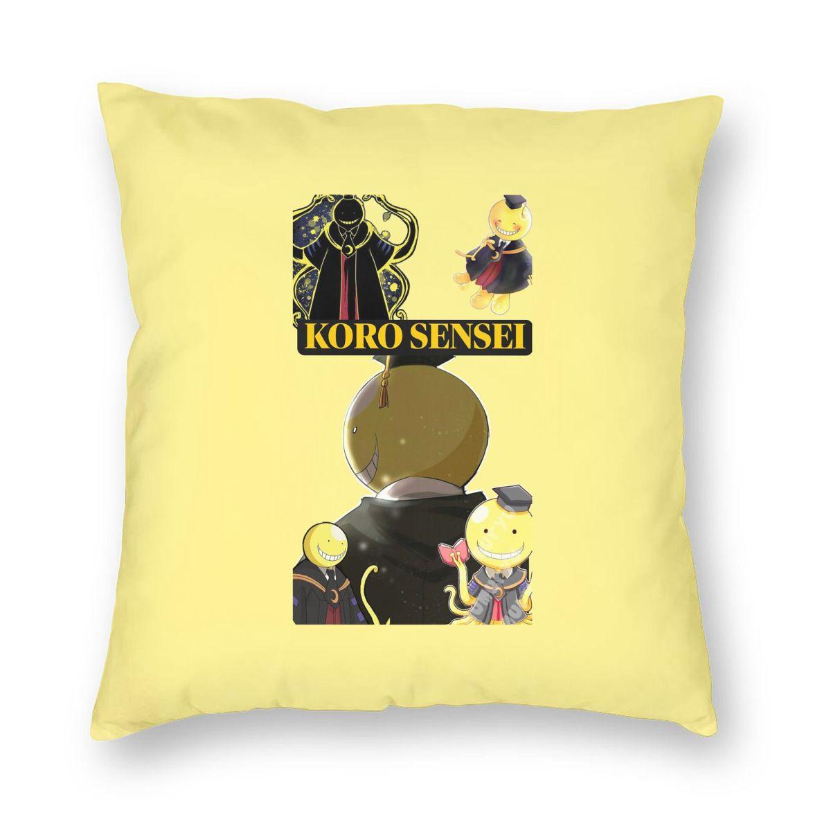Assassination Classroom Octopus Koro Sensei Square Pillowcase Pillow Cover Cushion Throw Pillow for Home Bedroom Car 12x12Inch