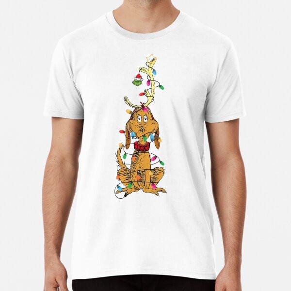 Dog Christmas Light Premium T-Shirt S to 5XL Made in the AU/USA T-Shirt