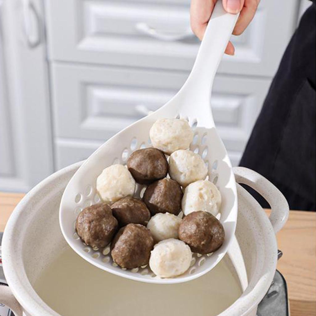 Slotted Spoon Plastic Heat Resistant Handle Multifunctional Japanese Skimmer Spoon Kitchen Supplies