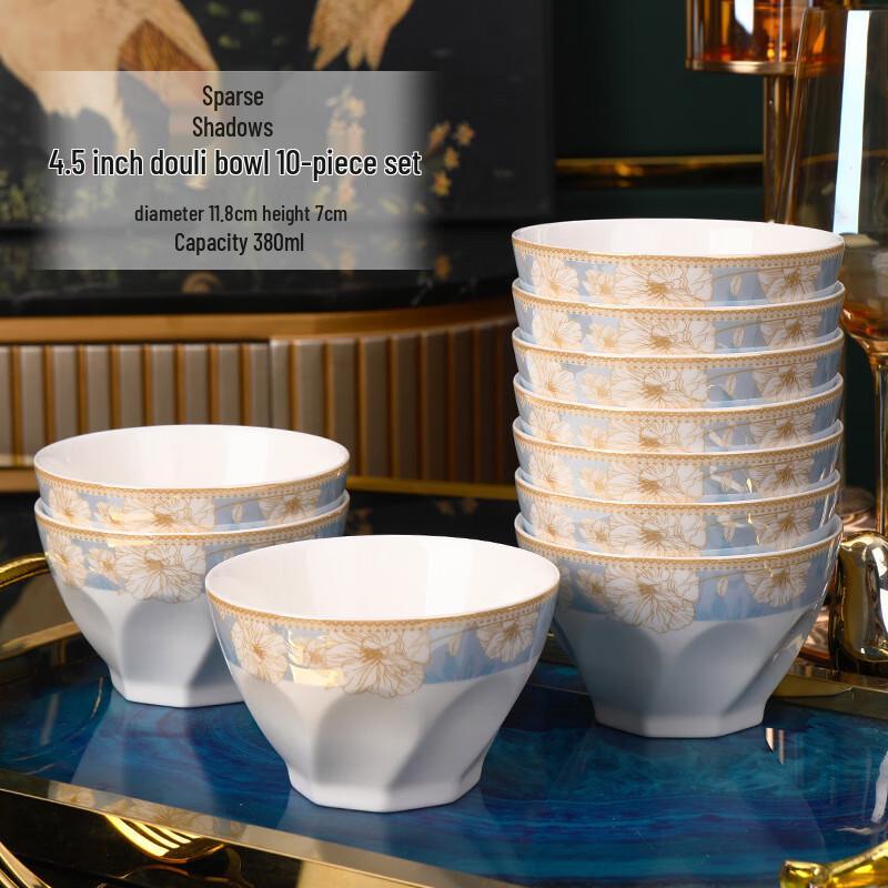 Jingdezhen Ceramic Chinese Style 4.5-inch Rice Noodle Bowls