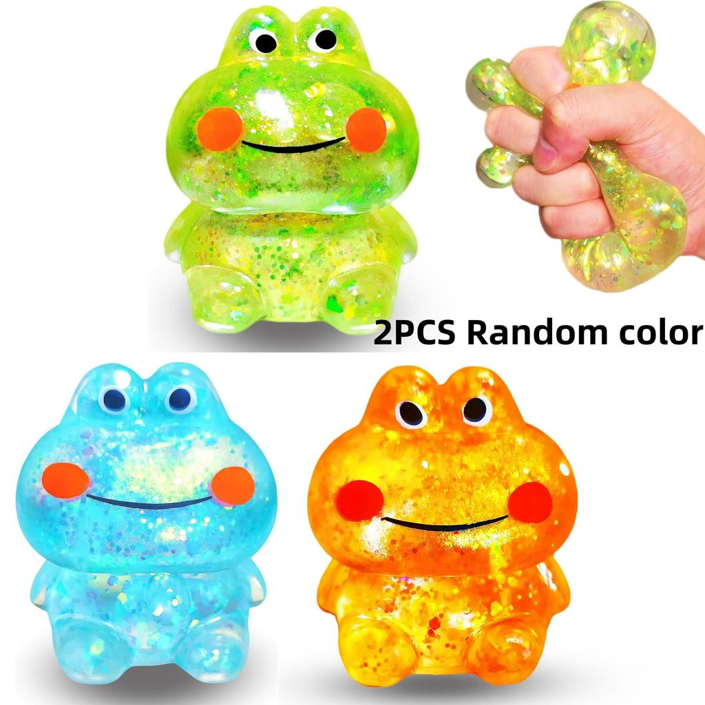 Squishy Frog Stress Balls Stretchy Squish Ball Sensory Squeeze Fidget Toys Stress Relief Balls for Kids Anxiety Relief Gifts