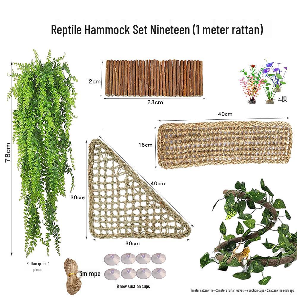 Reptile Habitat Decor: Simulation Vine with Lizard, Chameleon, Snake & Gecko Climbing Features