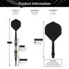 CyeeLife Darts Kunststoffspitzen Professionelles Soft Tip Darts Set 18g mit Koffer und 30 Extra Dartspitzen für Elektronisches Dartboard - (Schwarz) (Schwarz)