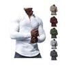 Men's spring and autumn small checkered sweater stand-up collar half-section zipper long-sleeved jacquard men's tops are trendy and versatile
