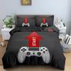 Kids Teens Video Games Duvet Cover Set Boys Gamer Comforter Cover Gaming Controller Pattern Bedding Set Polyester Quilt Cover