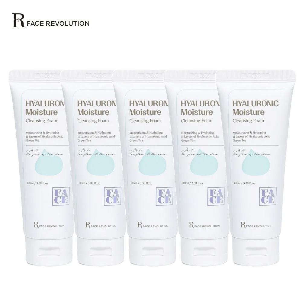 FACE REVOLUTION Hyaluronic Moisture Vegan Cleansing Foam 100ml 5 Pieces