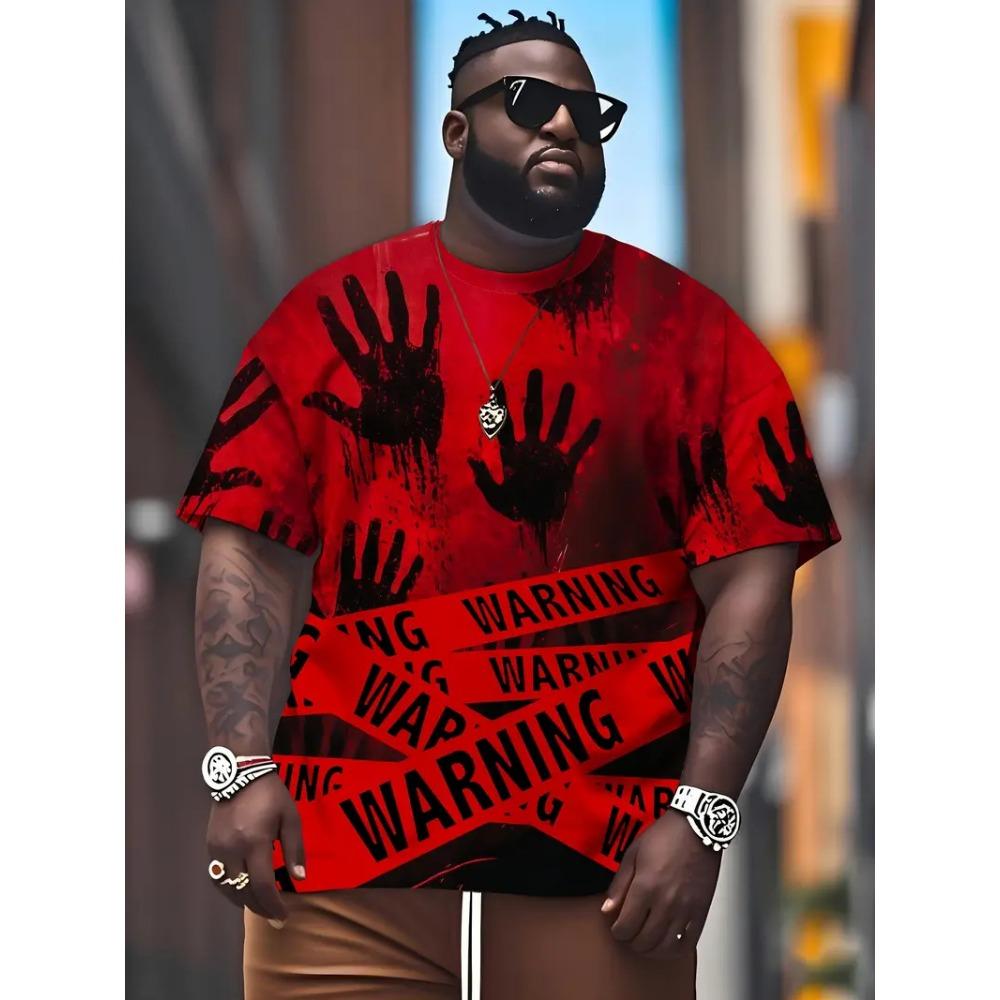 Fun Bloody Horror Pattern 3D Printed Graphic Tee Shirt Blood Street Man Tops Casual Fashion Plus Size Tees Top Women Clothing