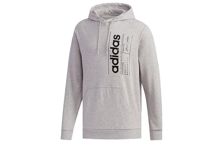 Adidas Sweatshirts Men s Gray Hooded Moderate Regular FM6091 XL