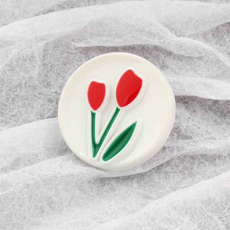 Children's Colorful Tulip Flower Button Cardigan Sweater Shirt