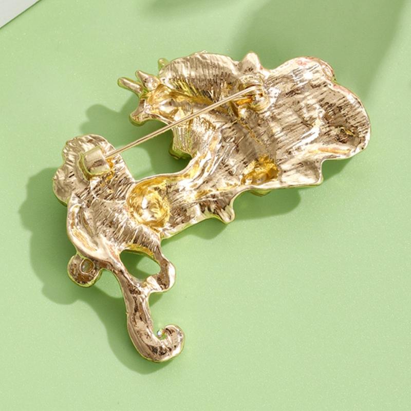Traditional Chinese Styles Horse Brooch Versatile For Formal Casual Occasions Secure Pin Accessory