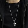 Simple Skull Pendant Necklace For Men Women Hip Hop Punk Style Silver Color Stainless Steel Chain Skeleton Neck Jewelry Gifts