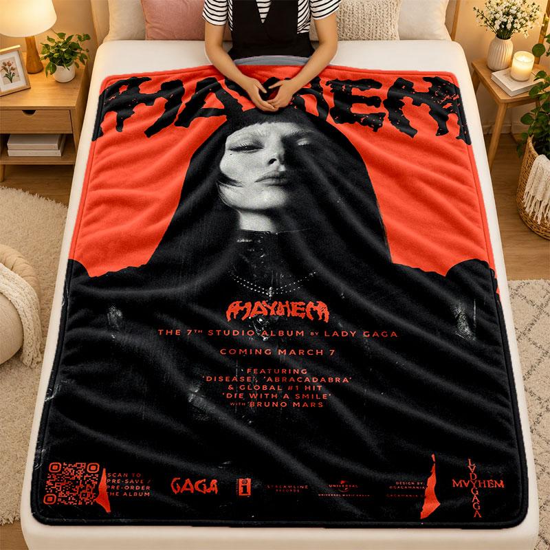 Flanell-DeckeLady Gaga Warme Weiche Überwurfdecke für den Innenbereich Sofa Bett Wohnzimmergebrauch