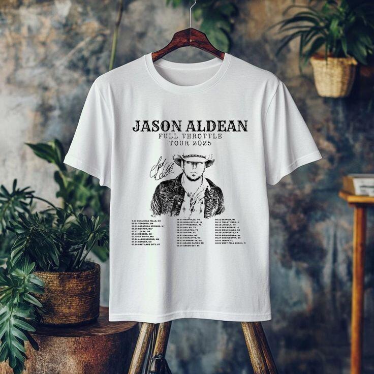 

Jason Aldean Full Throttle Tour 2025 Shirt, Country Music Concert Tee, Fans Gift XL