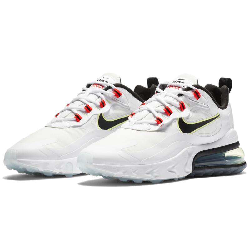 Nike Air Max 270 React White Crimson Women's Sneakers Casual Shoes CZ6685-100