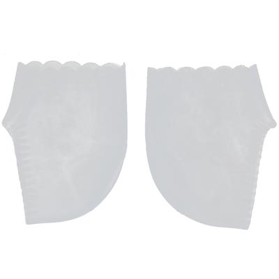 Silicone Heel Socks Pain Relief Elastic Anti Cracking Heel Sleeve Cover for Foot Care(White )