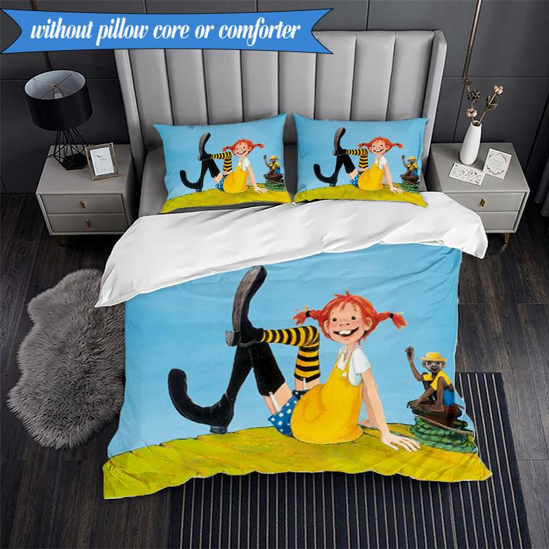 Pi-ppi And Horse Friendship 3pcs K-pop music group Bedding set,Ideal for Bedroom, Dormitory,Including Duvet Cover And 2pcs Pillowcases,Fan gifts