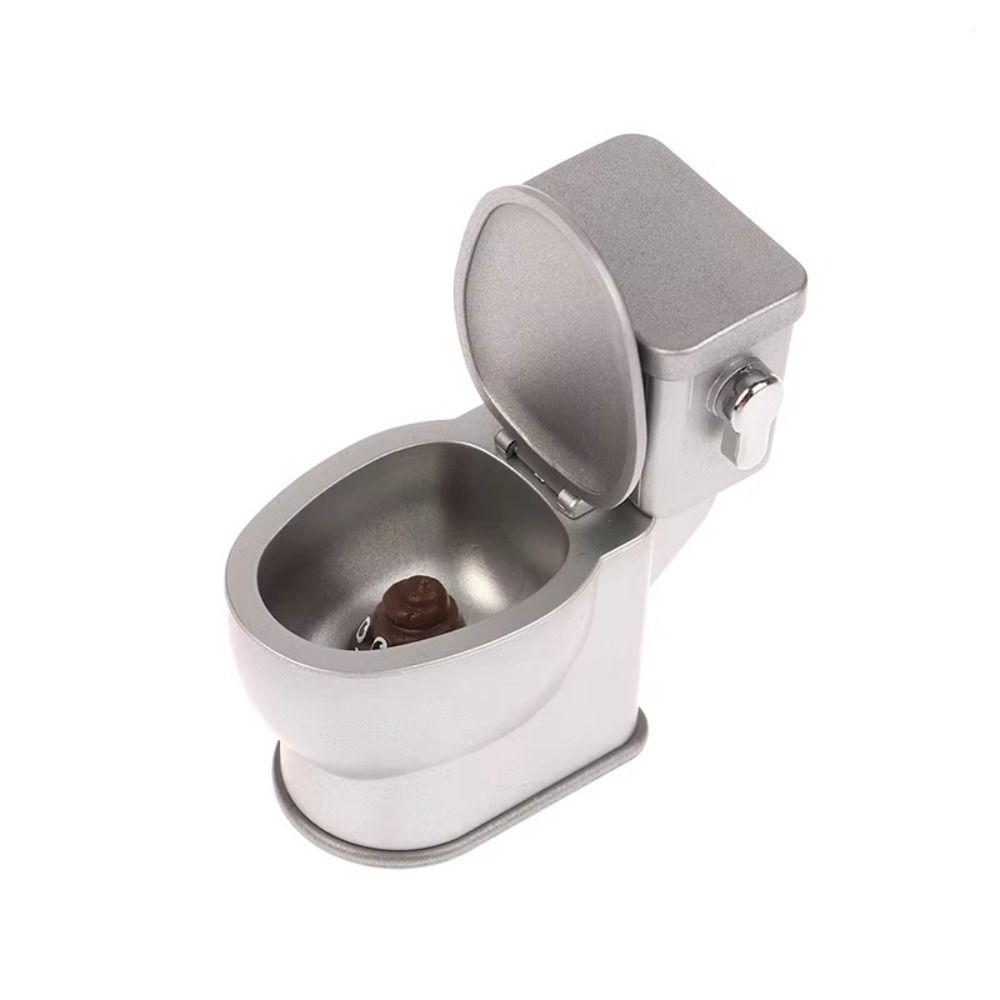 Bathroom Furniture Simulated Flushing Toilet Scene Prop Miniature Toilet Toys  Kids Toy