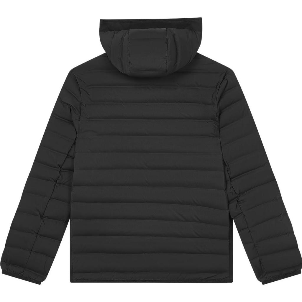 Fila Fleece Hooded Windproof Warm Sports Down Jacket Men Jacket Black F11M348911F-BK