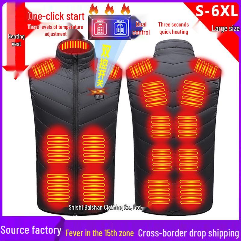 Unisex Winter Smart Heating Vest - Constant Temperature Electric Heated Cotton Jacket