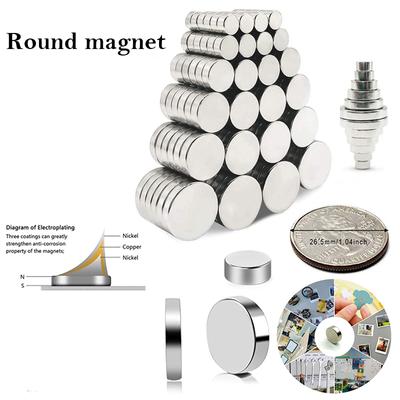 Kleiner runder Neodym-Magnet – Seltenerdmagnete mit Stärken von 3 mm, 4 mm, 5 mm und 6 mm