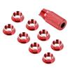 Metal Switch Nut Wrench Radio Control Controller Upgrade Part Set for Futaba JR (Red)