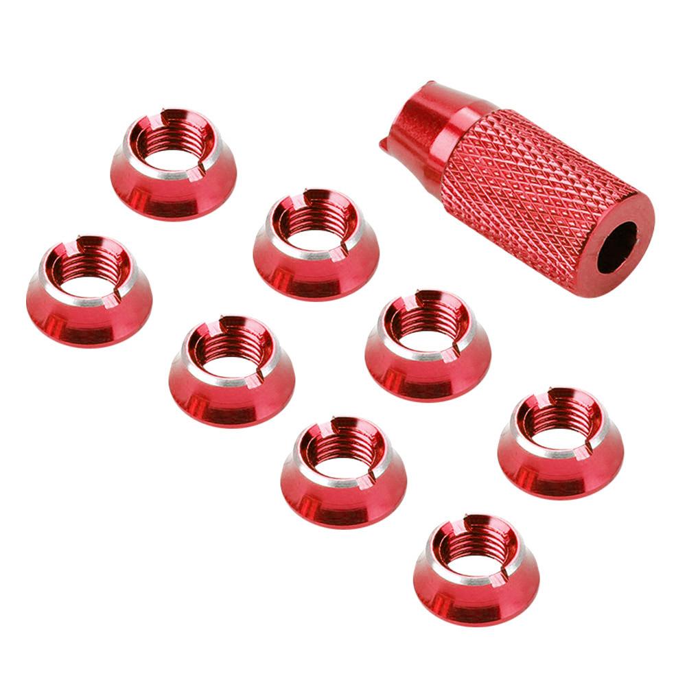 Metal Switch Nut Wrench Radio Control Controller Upgrade Part Set for Futaba JR (Red)