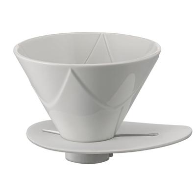 V60 Einzelextraktionstropfer MUGEN Kaffeetropfer für 1-2 Tassen Weißes Porzellan Hergestellt in Japan VDMU-02-CW