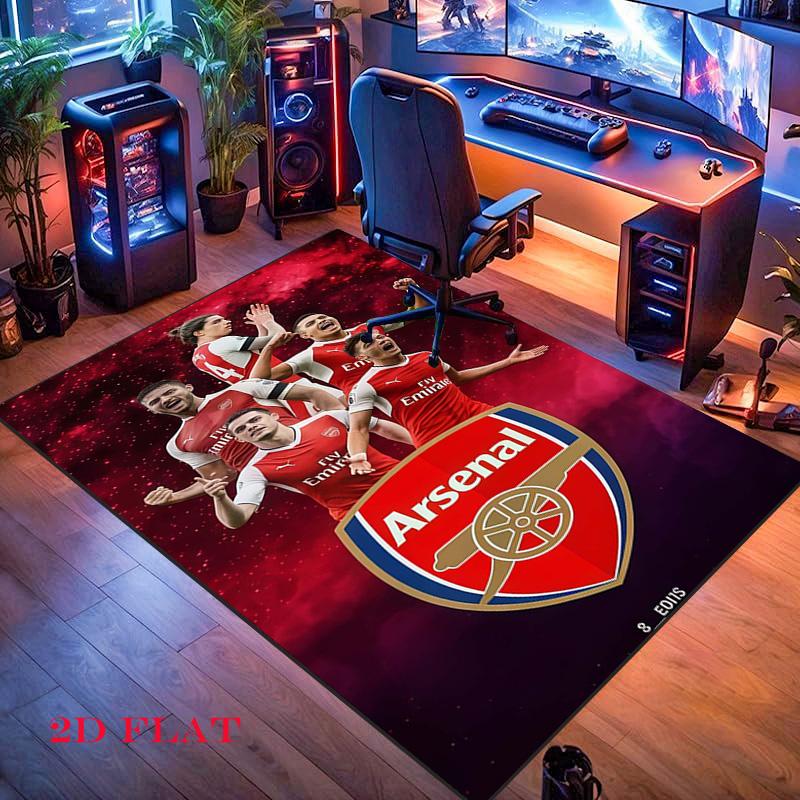 Arsenal Football Club Carpet Rug for Living Room Bedroom Home Sofa Decoration,Kids Play Nonslip Floor Mat