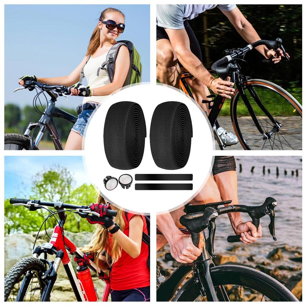 Bicycle Handlebar Wrap EVA Wrap Shock-Absorbing Grip Adhesive Bicycle Handlebar Tapes For Riding Motorcycling Comfort Upgrade