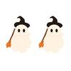 Halloween Ghost Phone Buddy Cute Stick-On Ghost Phone Topper Peel-and-Stick Mini Phone Figures Surprise Toy for All Phones Desk Decor