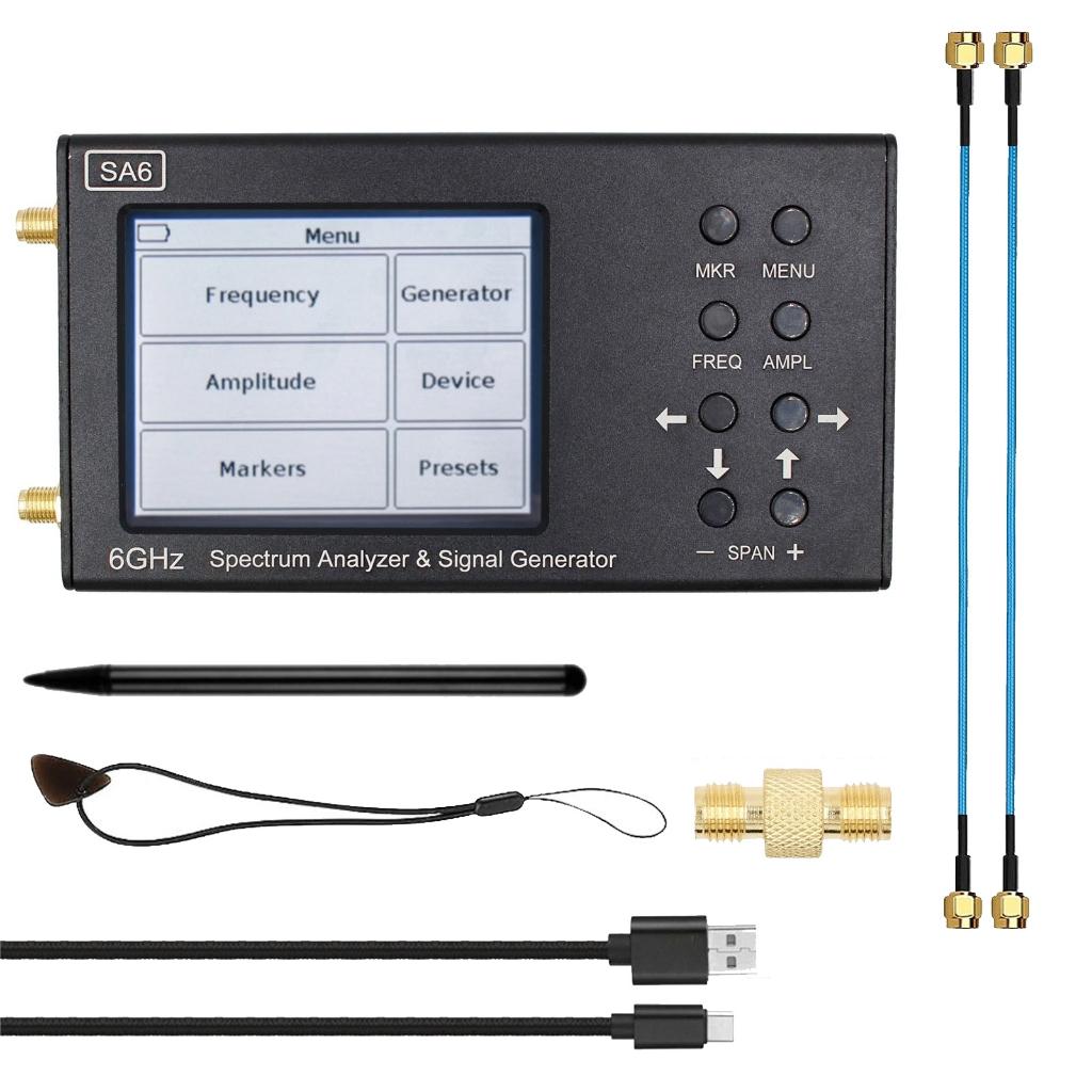 

3.2inch Display 35MHz to 6200Mhz Handhelds Tiny Spectrum Analyzers & Signal Generators Builtin Battery