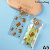 100Pcs Ice Cream Bag Ice Cream Wooden Stick Plastic Machine Sealing Bag Homemade Transparent Popsicle Bag