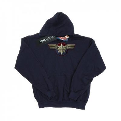 Mens Captain Marvel Chest Emblem Hoodie