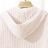 KAVON Merino Wool Thick Warm Hooded Knit Cardigan