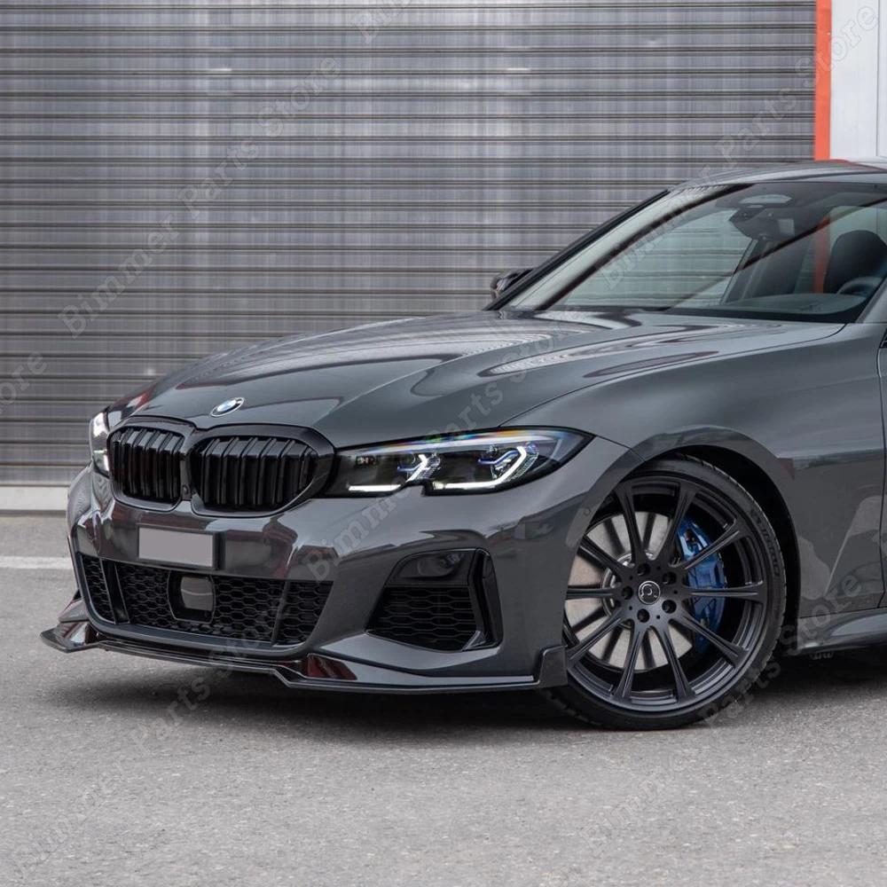 3 st MP Frontspoiler Läpp Splitter Spoiler Diffusor Skydd Karosskit För BMW G20 G21 M-paket 320i 330i M340i xDrive 2019-2022 Blank