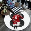 Bruno Fernandes pattern round rug,Carpet Rug for Living Room Bedroom Playroom ,Non-slip Floor Mat,Holiday Gifts and Birthday Gifts.