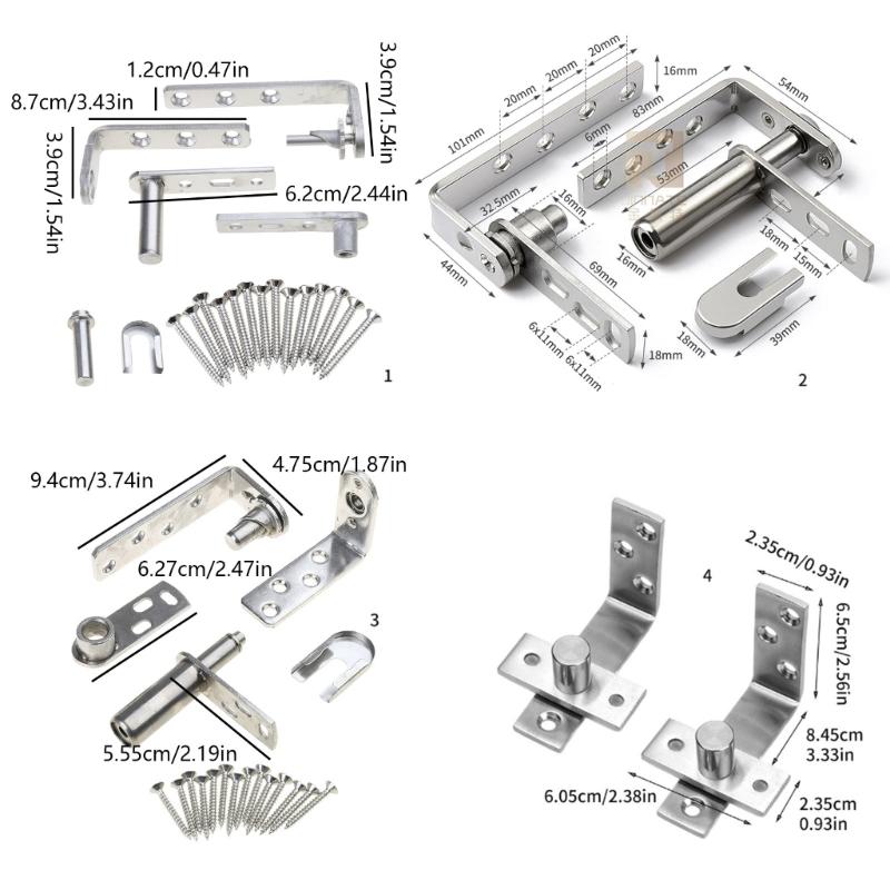 Stainless Steel Hinges with Auto Close Feature for Double Doors Easy to Install Double Door Hinges with Automatic Swing
