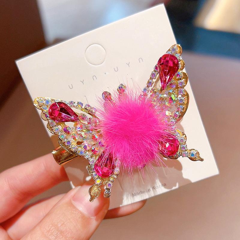 Flash Diamond  Butterfly That Will Shake Hairpins Cute Children Headwear Girls Clips Woman Barrettes Hairgrips Hair Accessories