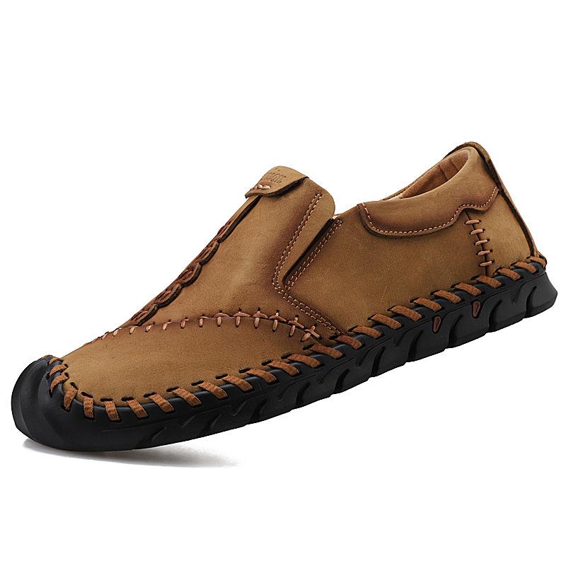 

Большой размер 4748 осенние мужские повседневные кожаные туфли мужские британские универсальные туфли с мягкой кожаной подошвой для активного отдыха 48 хаки