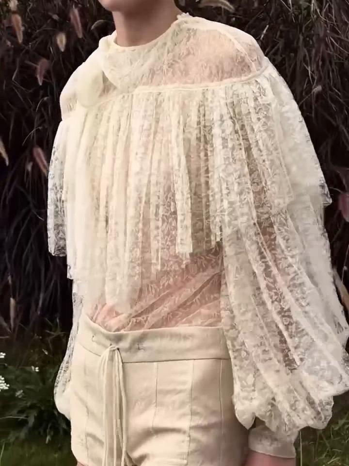 Osborne Court Victorian Lace Ruffle Blouse