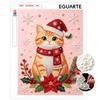 Christmas Pearl Painting Kit Handmade DIY Cute Cat Poinsettia Snowflake Home Decoration Painting