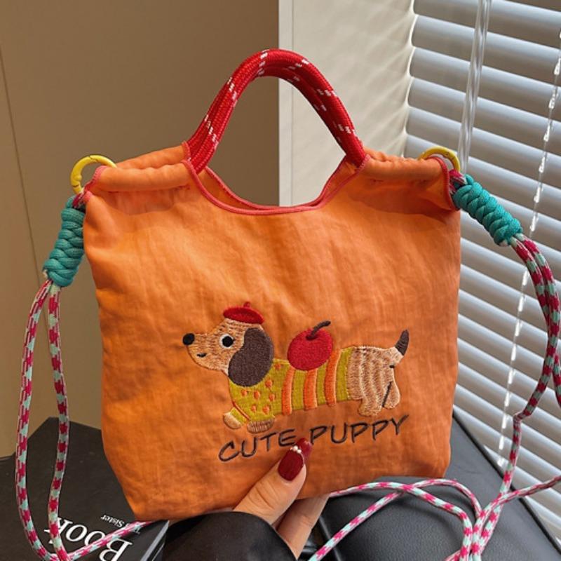 

Embroidered Bucket Bag Mobile Phone Bag Commuting Single-shoulder Crossbody Bag бежевий