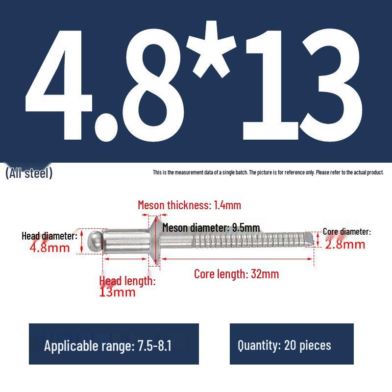 Stainless Steel Countersunk Flat Head Aluminum Open-End Pop Rivet for Decoration
